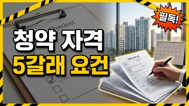 청약 자격 — 아파트 청약 자격 요건 종합