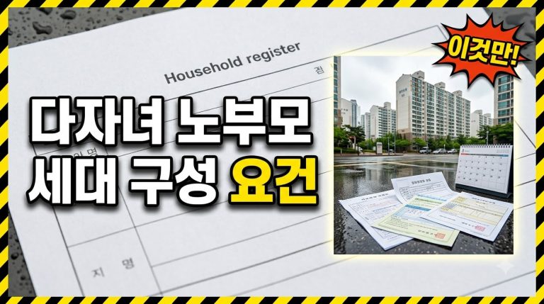 다자녀·노부모 — 특별공급 다자녀가구·노부모부양 종합