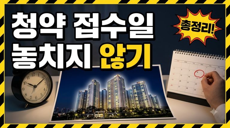 접수 기간을 놓치지 않는 법 — 공고일부터 마감까지의 시간표