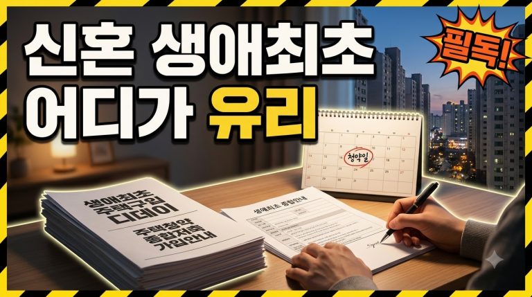 신혼부부 vs 생애최초 — 어느 쪽으로 넣는 게 유리한가