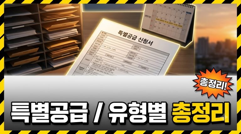 특별공급 유형별 — 아파트 특별공급 종합