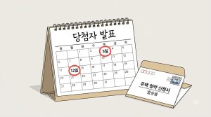 청약 당첨자 발표 – 접수 마감 후 중간값 7일