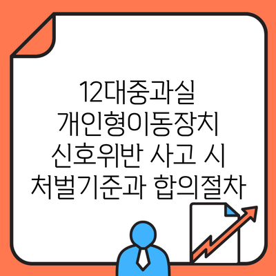 12대중과실 개인형이동장치 신호위반 사고 시 처벌기준과 합의절차