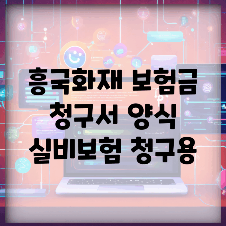 흥국화재 보험금 청구서 양식 | 실비보험 청구용