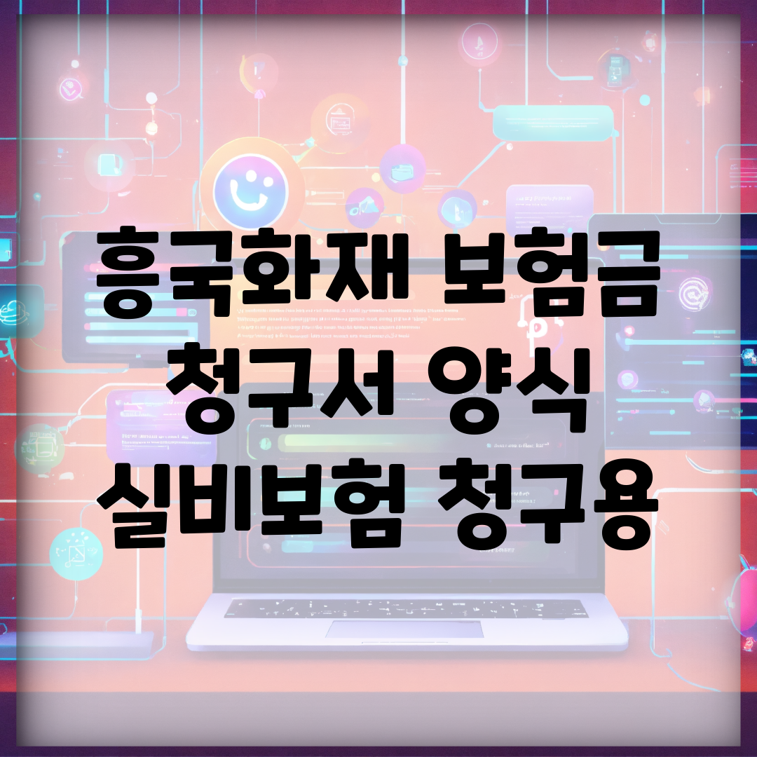 흥국화재 보험금 청구서 양식 | 실비보험 청구용