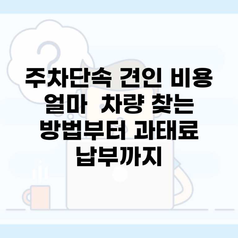주차단속 견인 비용 얼마? | 차량 찾는 방법부터 과태료 납부까지