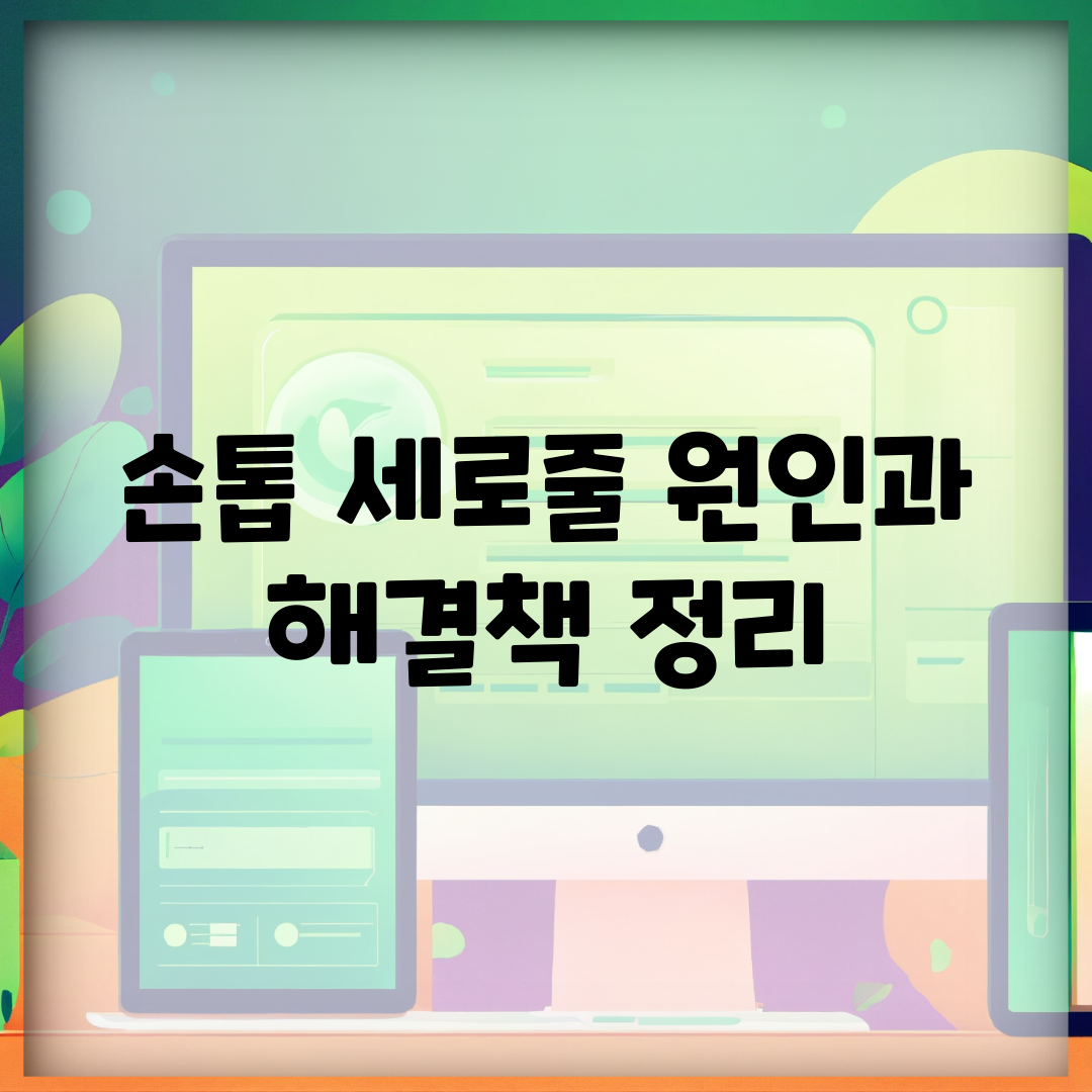 손톱 세로줄 원인과 해결책 정리