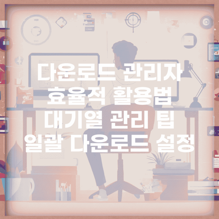 다운로드 관리자 효율적 활용법 | 대기열 관리 팁 | 일괄 다운로드 설정