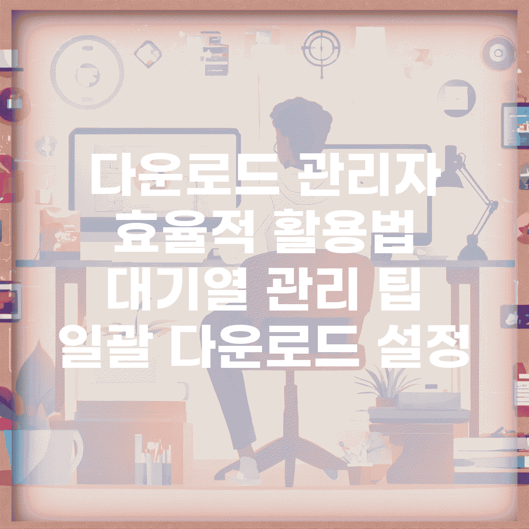 다운로드 관리자 효율적 활용법 | 대기열 관리 팁 | 일괄 다운로드 설정