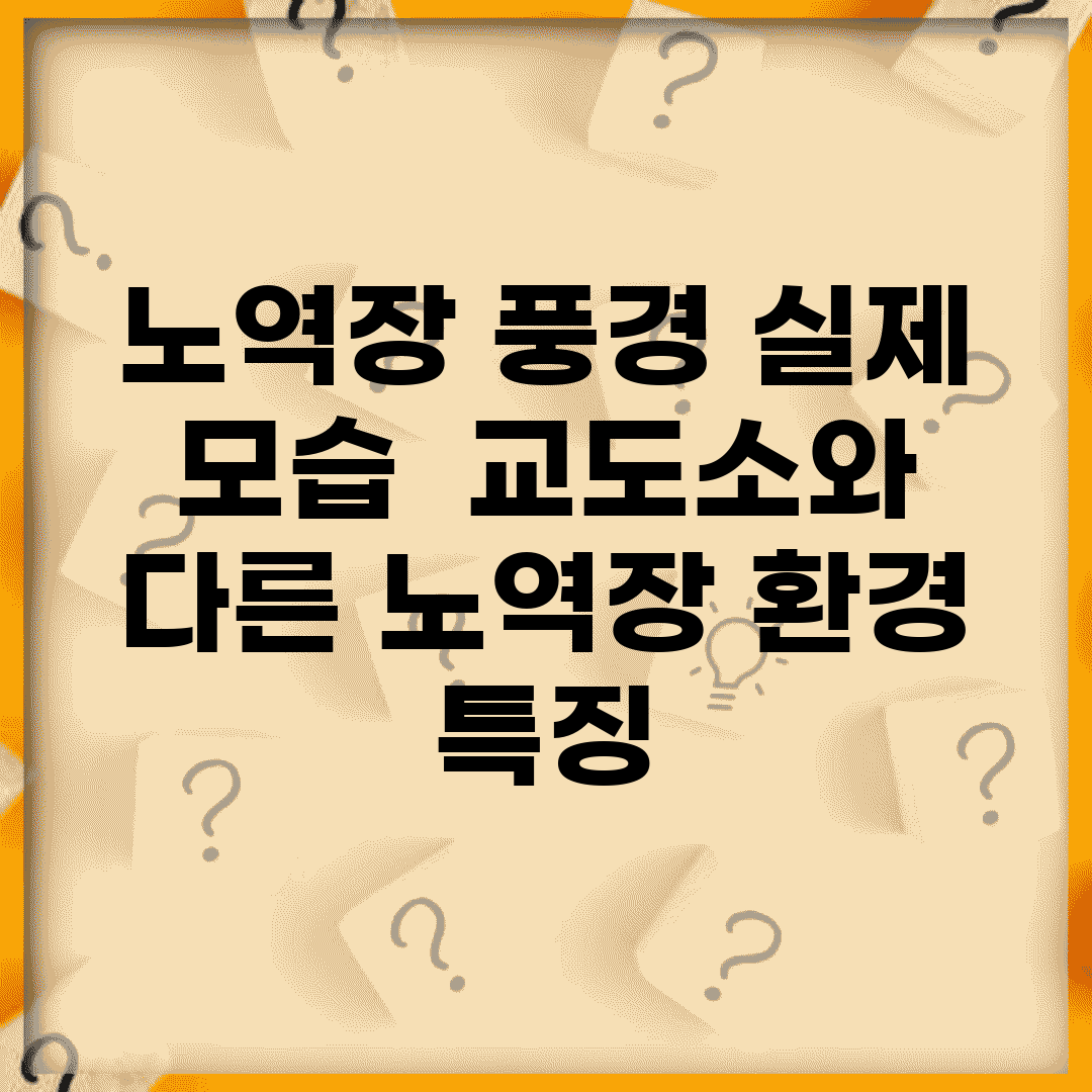 노역장 풍경 실제 모습 | 교도소와 다른 노역장 환경 특징