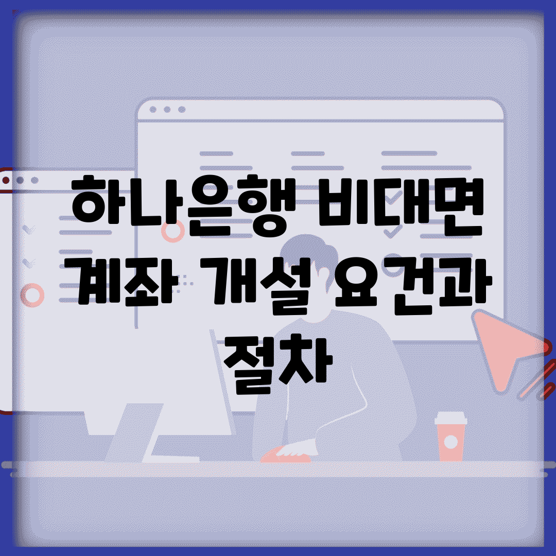 하나은행 비대면 계좌 개설 요건과 절차