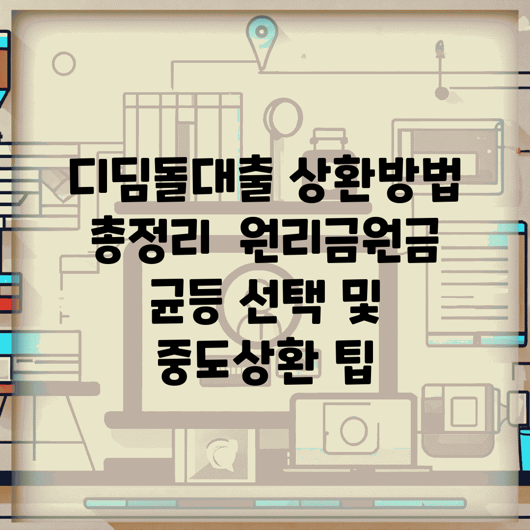 디딤돌대출 상환방법 총정리 | 원리금/원금 균등 선택 및 중도상환 팁