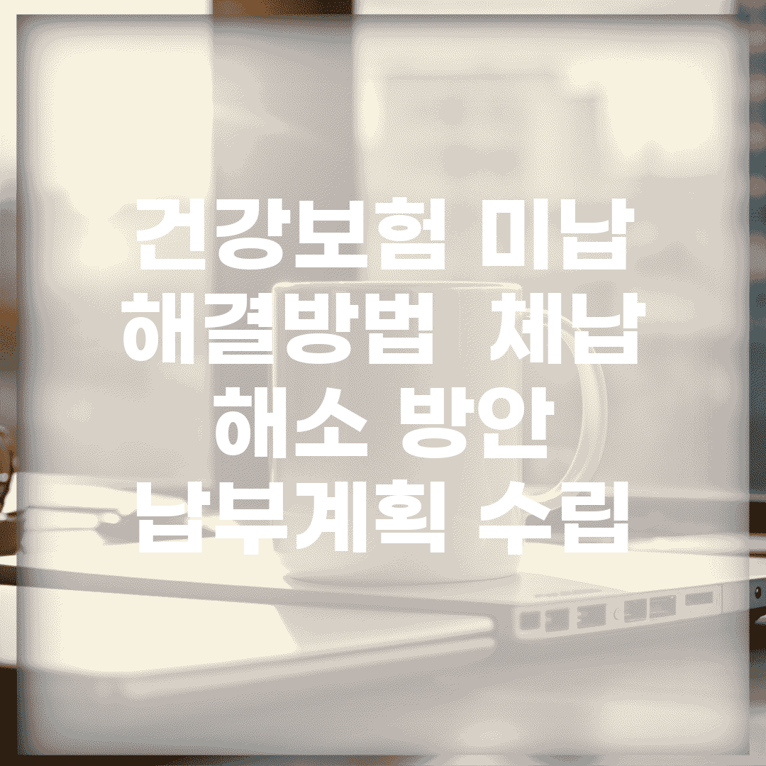 건강보험 미납 해결방법 | 체납 해소 방안 | 납부계획 수립