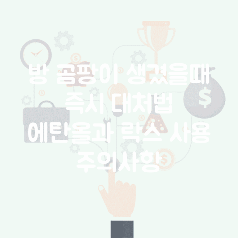 방 곰팡이 생겼을때 즉시 대처법 | 에탄올과 락스 사용 주의사항