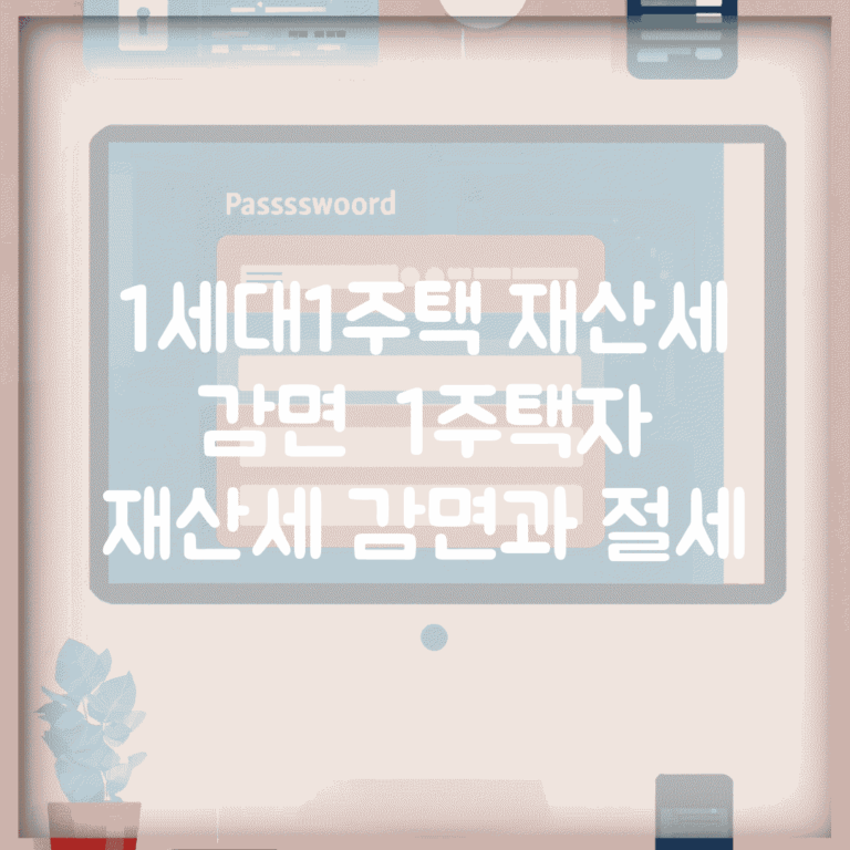 1세대1주택 재산세 감면 | 1주택자 재산세 감면과 절세