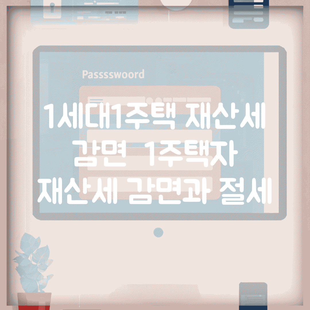 1세대1주택 재산세 감면 | 1주택자 재산세 감면과 절세