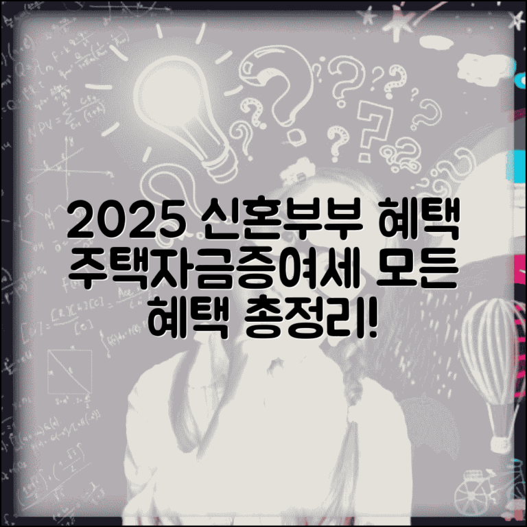 신혼부부 혜택 2025년 총정리 | 주택자금 대출 세액공제 | 증여세 면제 지원금 혜택 완벽 정리