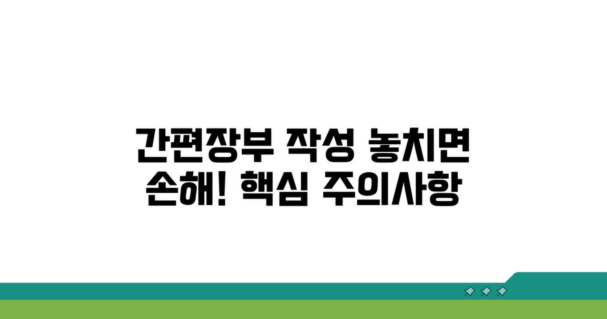 간편장부 작성 시 유의할 점
