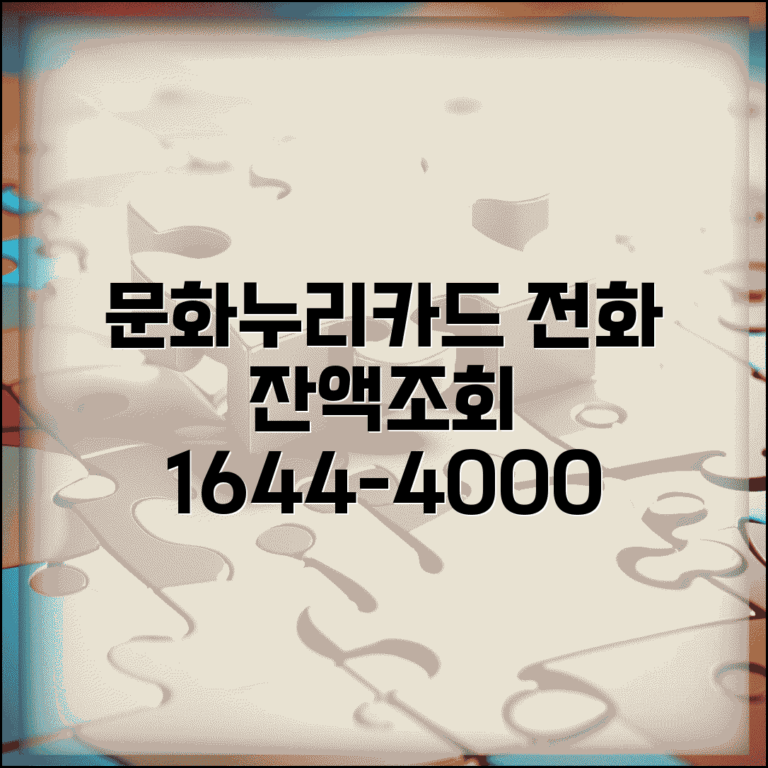 문화누리카드 전화 잔액조회 | 1644-4000 상담센터 이용 완벽가이드