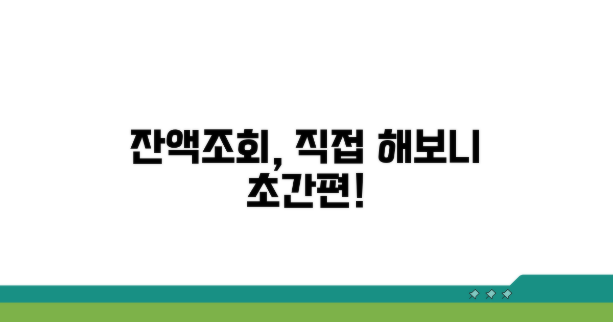 잔액 조회, 직접 해보니 정말 간편하네