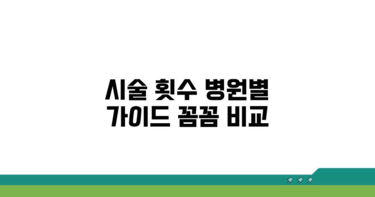 병원별 시술 횟수 가이드