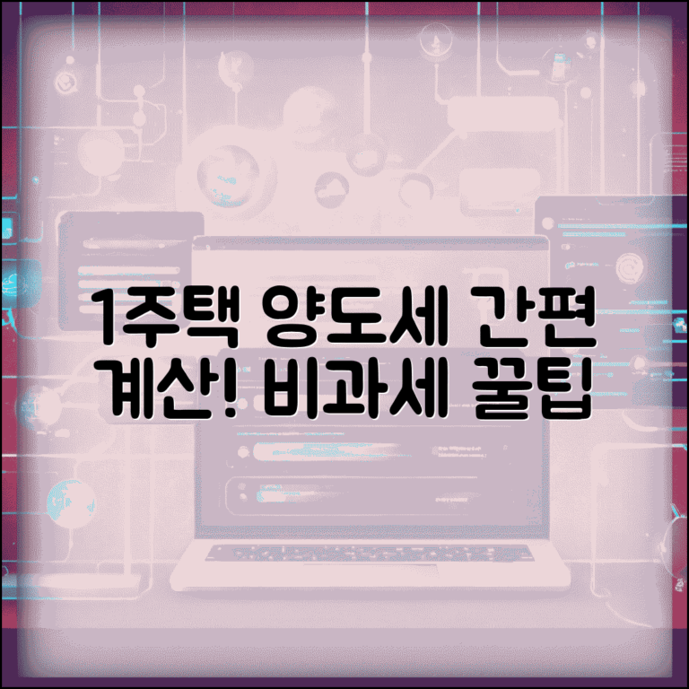 1세대 1주택 양도소득세 계산 | 양도세 계산과 비과세 적용