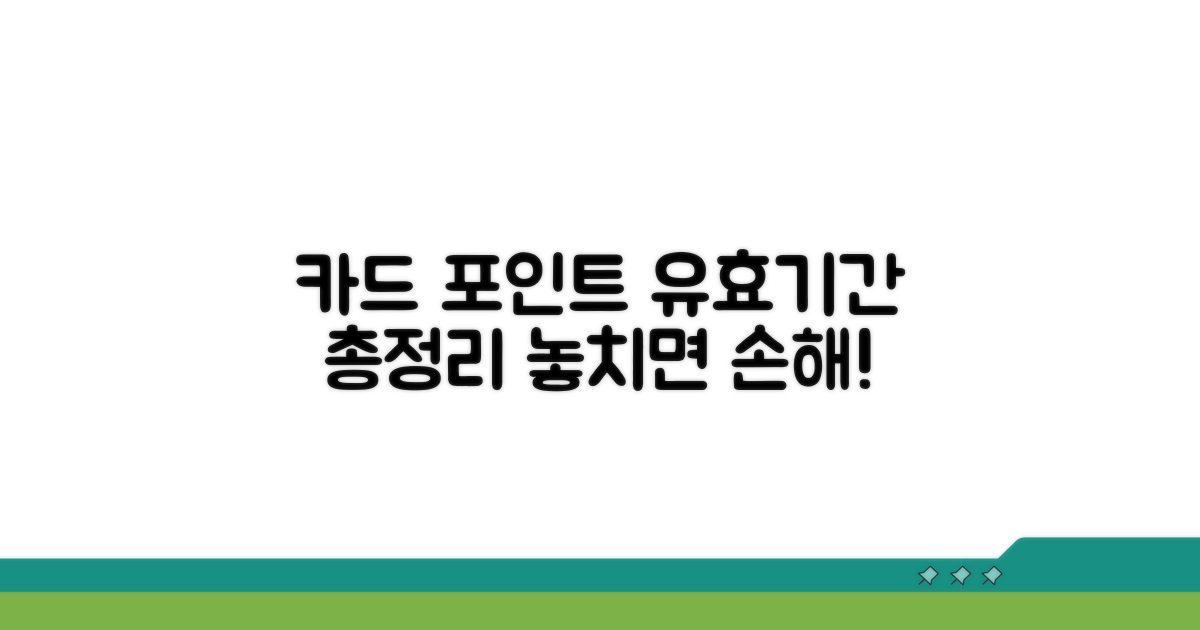카드 포인트 유효기간 완전정리