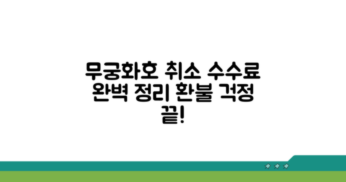 무궁화호 취소 수수료 상세 안내