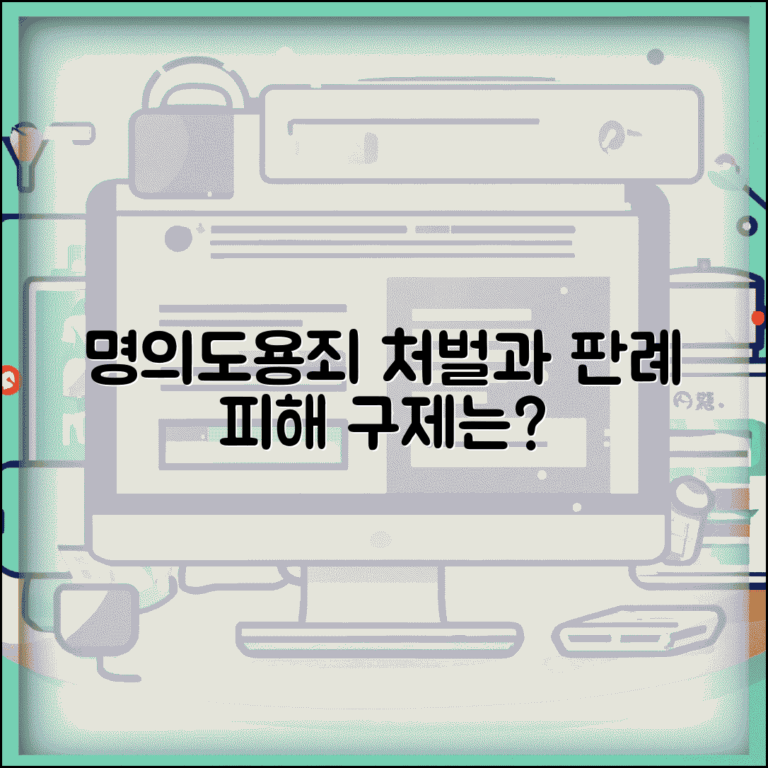 명의도용죄 처벌 수위와 판례 | 실제 법정에서 어떤 판결이 나오고 피해 구제는