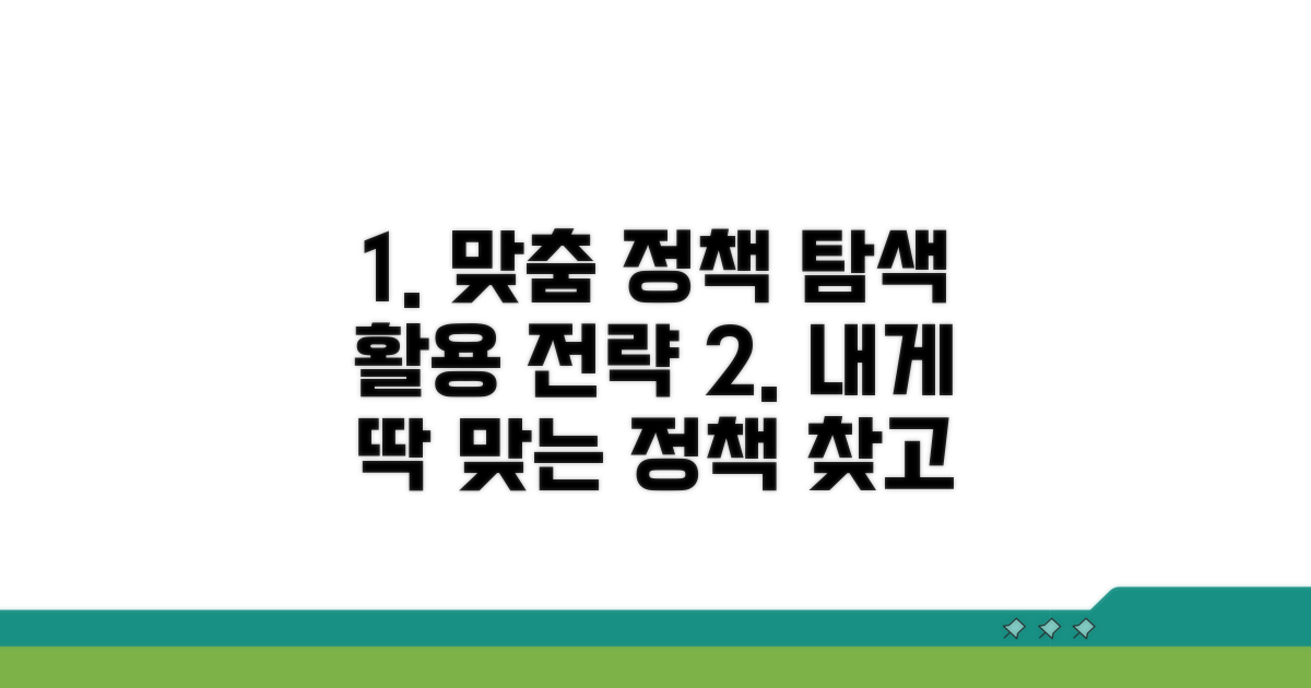 맞춤형 정책 탐색 및 활용 전략