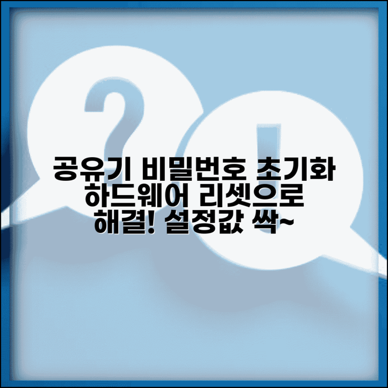 공유기 비밀번호 초기화 리셋 | 하드웨어 리셋 버튼으로 공유기 설정 초기화하는 방법