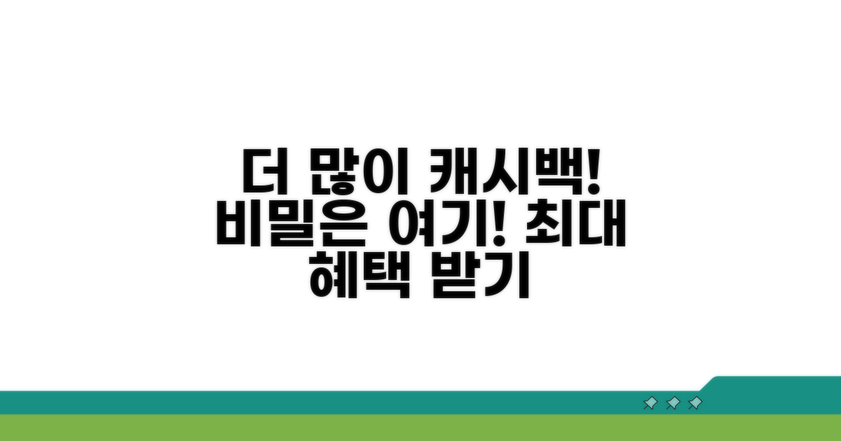 더 많은 캐시백 받는 비법 전수