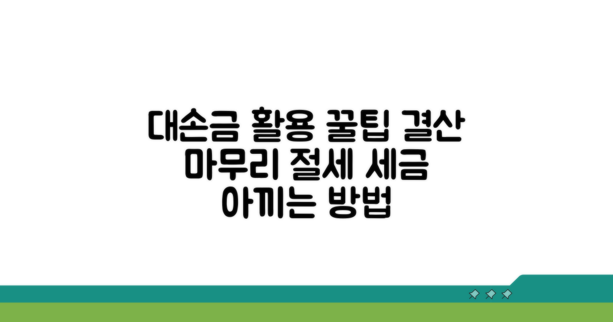 결산 마무리 대손금 활용 전략