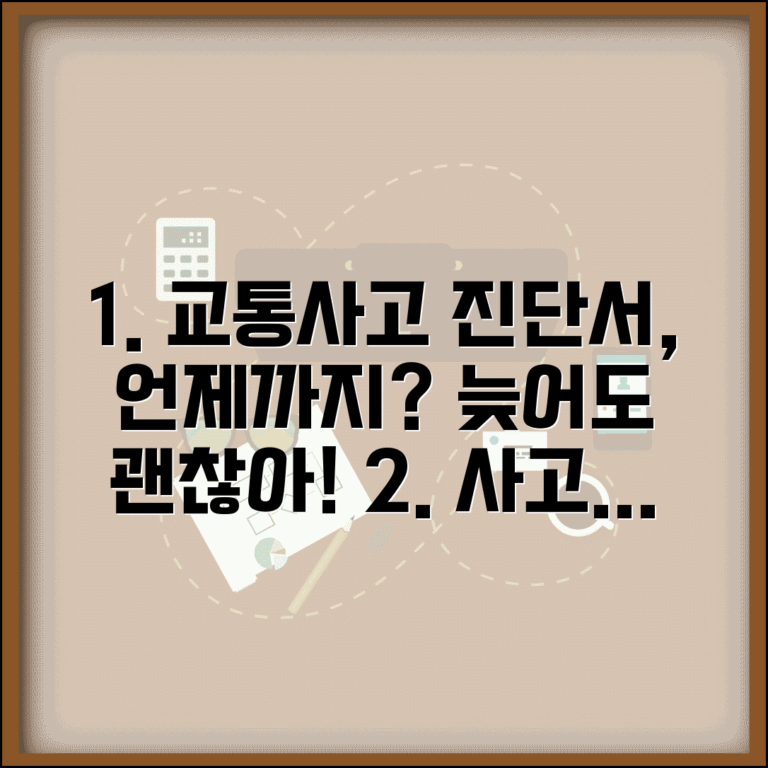 교통사고 진단서 기간 | 사고 후 진단서 발급 시한과 늦게 병원 간 경우
