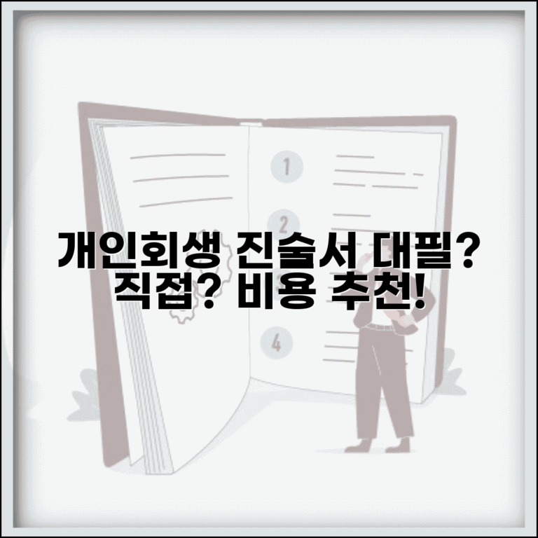 개인회생 진술서 대필 서비스 | 비용 및 업체 추천 | 직접 작성 vs 대필 | 주의사항
