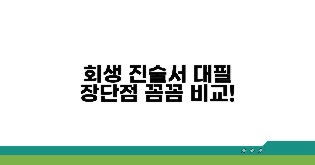 개인회생 진술서, 대필 장단점 비교
