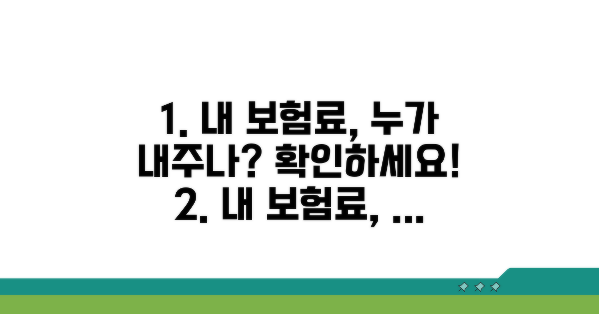 보험료 부담 주체별 확인하기