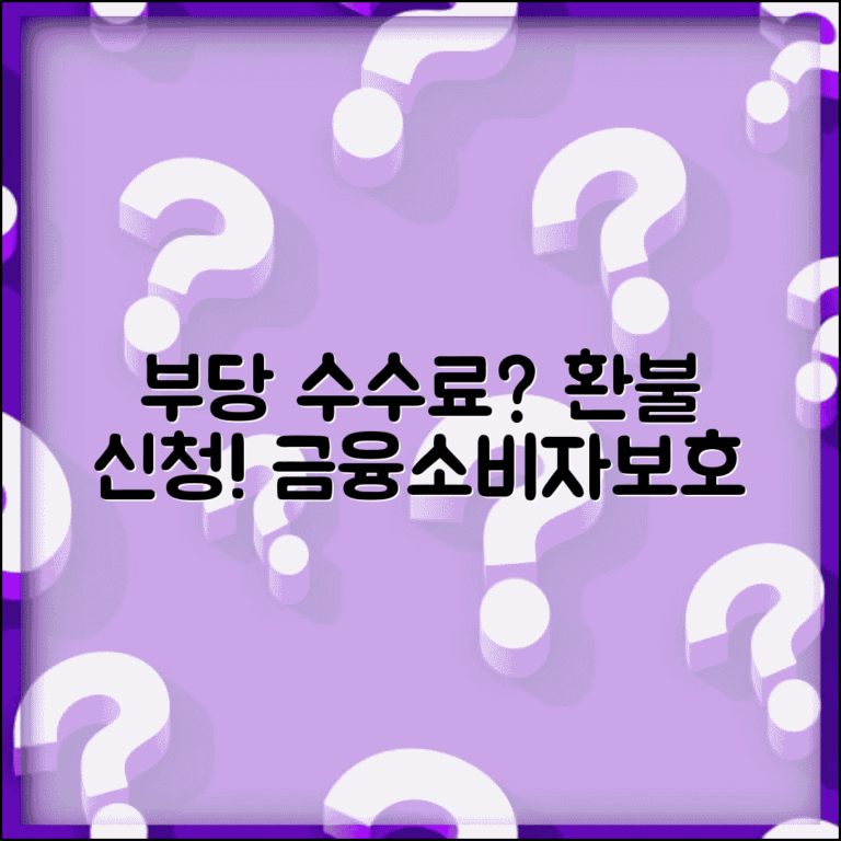 은행 수수료 환불 신청 | 부당한 은행 수수료 징수시 금융소비자보호
