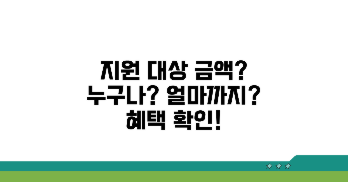 지원 대상과 받는 금액은?