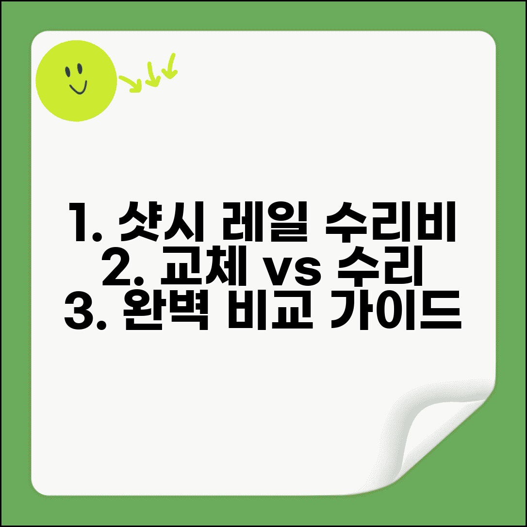 샷시 레일 수리비용 교체 vs 수리 | 부분 수선 가격 비교 완벽 가이드