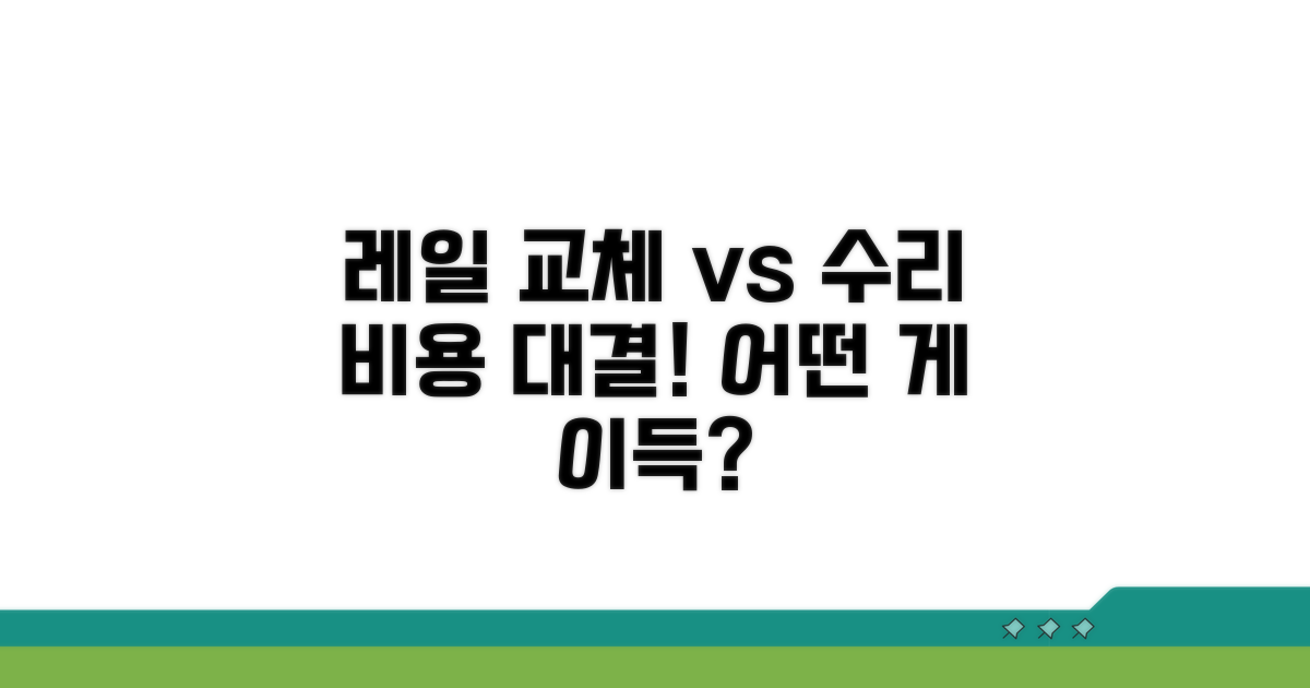 레일 교체 vs 수리 비용 비교