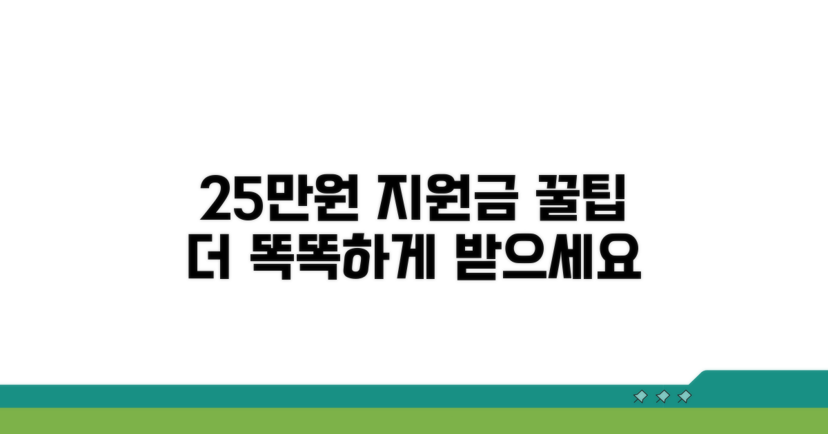 지원금 25만원, 더 똑똑하게 받는 꿀팁