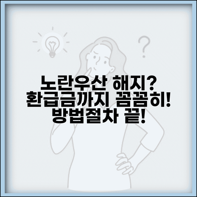 노란우산공제 해지방법 | 중도해지 절차 | 해지환급금 계산