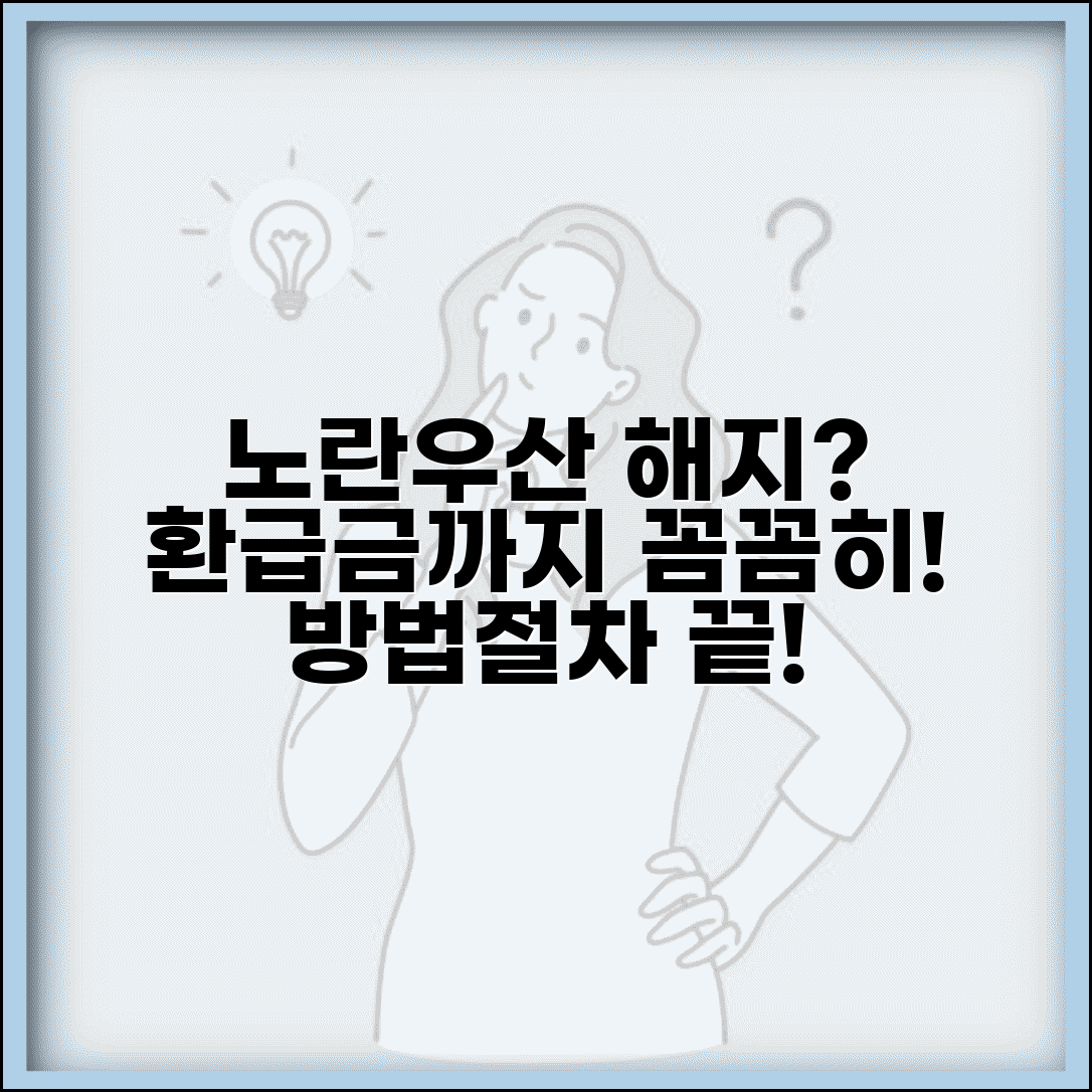 노란우산공제 해지방법 | 중도해지 절차 | 해지환급금 계산