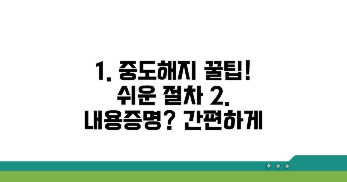 중도해지 절차, 이렇게 따라하세요
