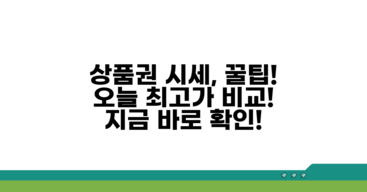 상품권 시세, 현재가 비교 핵심