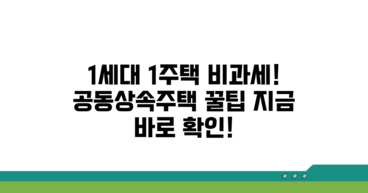 공동상속주택 1세대 1주택 비과세 조건