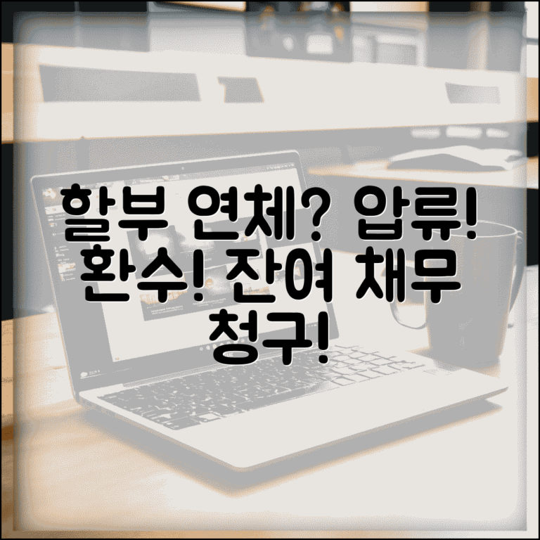 할부금 연체 압류 | 할부금 연체시 할부물건 환수와 잔여 채무 청구
