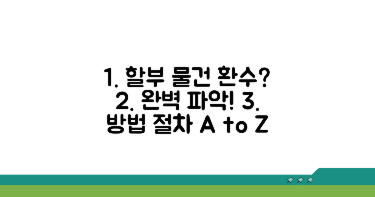 할부물건 환수 절차와 방법