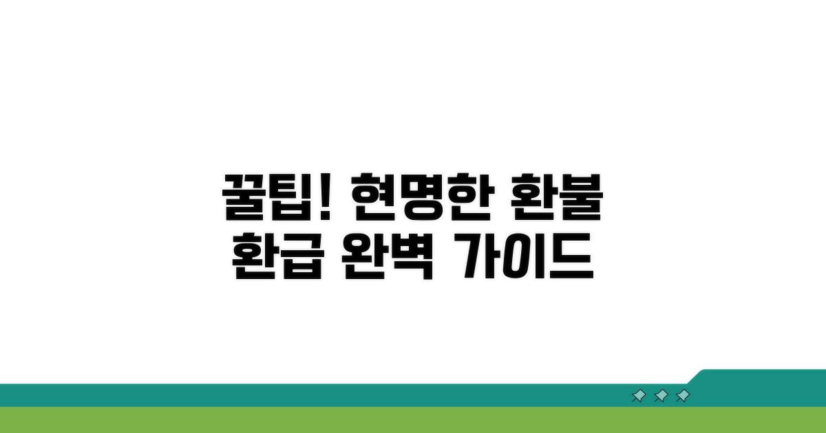 현명한 환불 활용 꿀팁